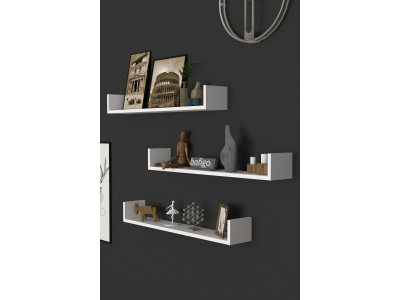 Полица комплект 3 броя FLYIONG SHELF 90 PINE (бял)